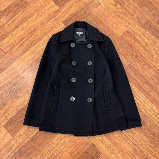 여성용 90 폴로 랄프로렌 폴로진스 네이비 모직 피코트 