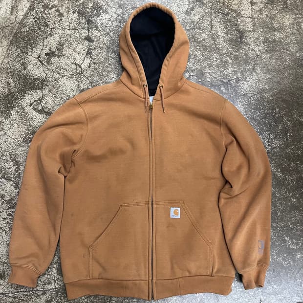 칼하트 브라운 써멀 후드 집업