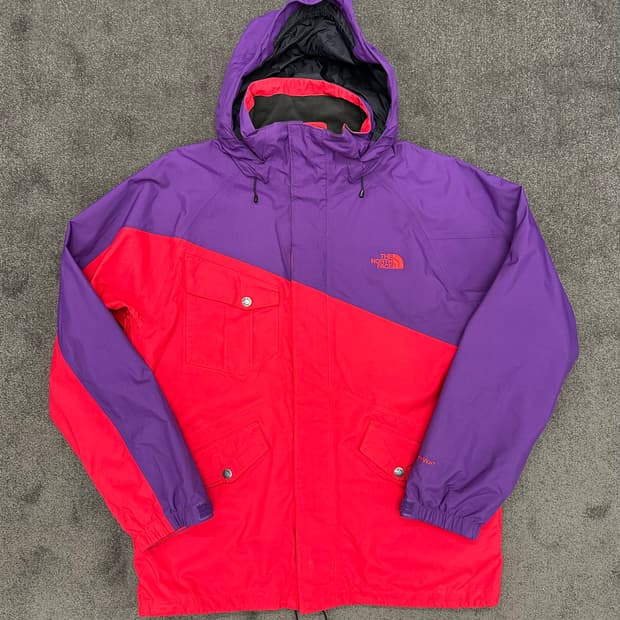 노스페이스 바람막이 L 보라/핑크