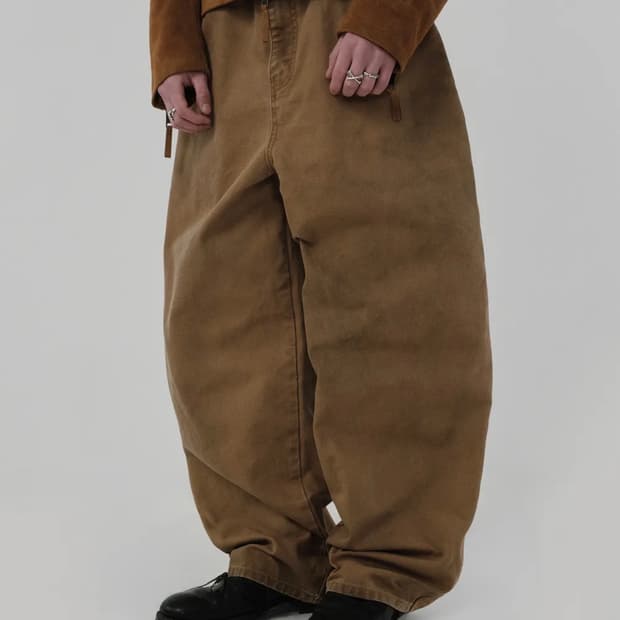 Contour pocket denim beige