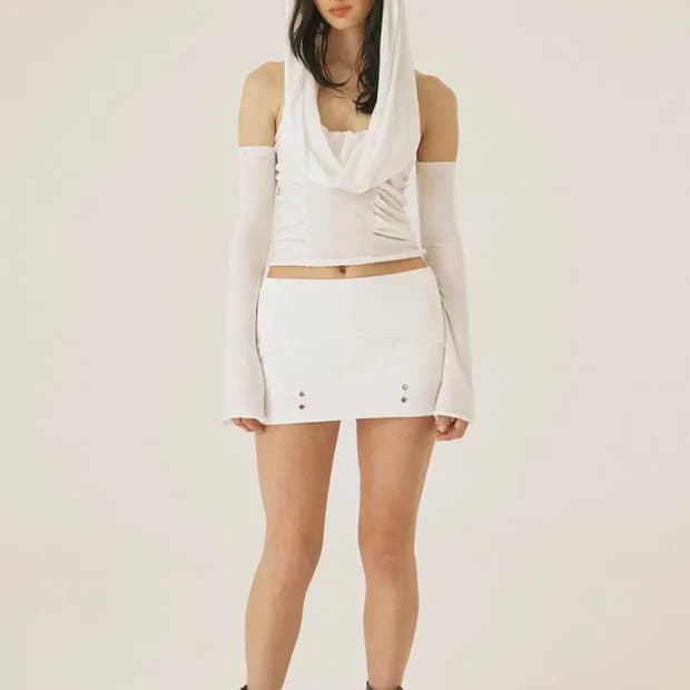 쓰리타임즈 조이 스커트 아이보리