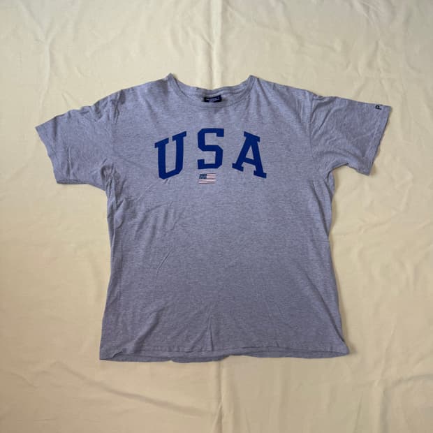 폴로 스포츠 USA 플래그 스펠아웃 티셔츠 90s usa