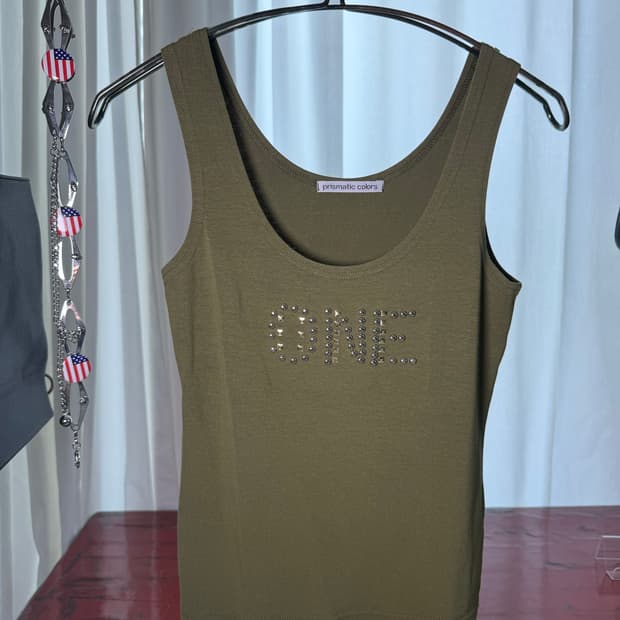 Studded Khaki Sleeveless