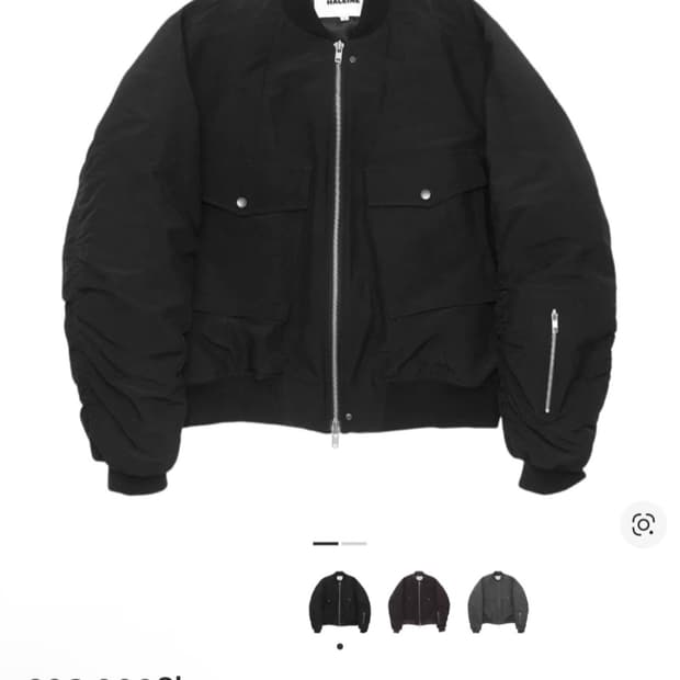 [2] 알렌느 카고 포켓 봄버 자켓 마원 블랙