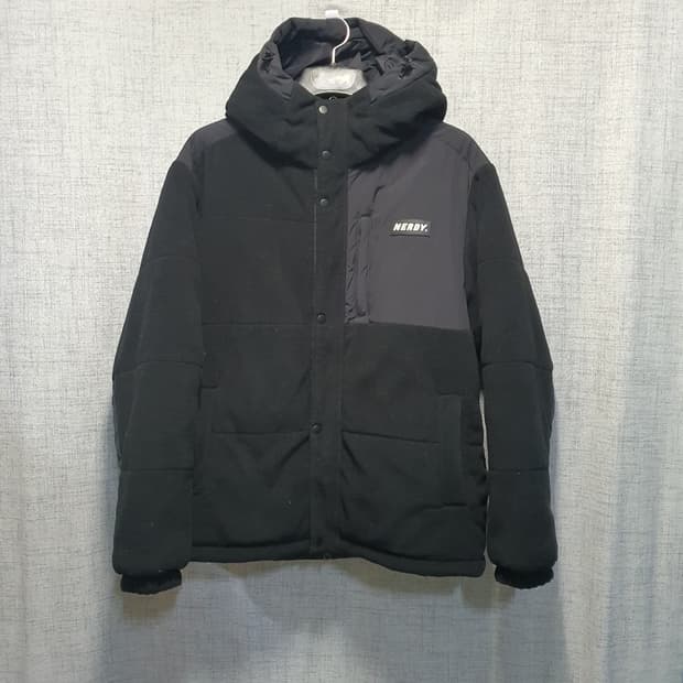 널디 플리스 블락 패딩 자켓 