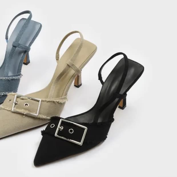 블랙업 슈린 버클 스틸레토힐 블랙 235