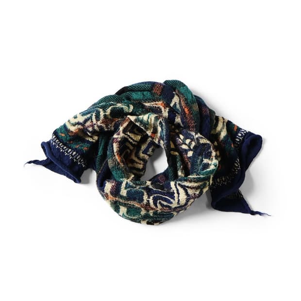 KAPITAL 캐피탈 축융 울 타탄 아이누 머플러 