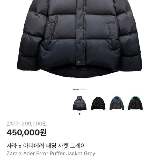 자라 아더에러 패딩