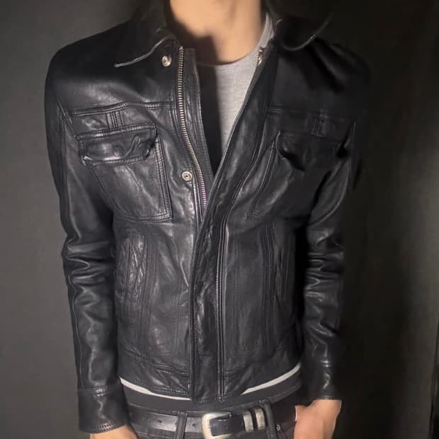Vintage Black Leather Jacket