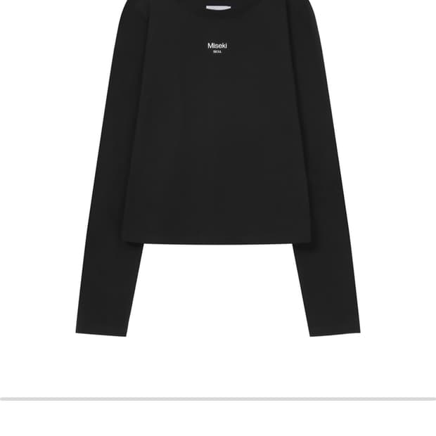 미세키서울 미니 로고 롱슬리브 블랙