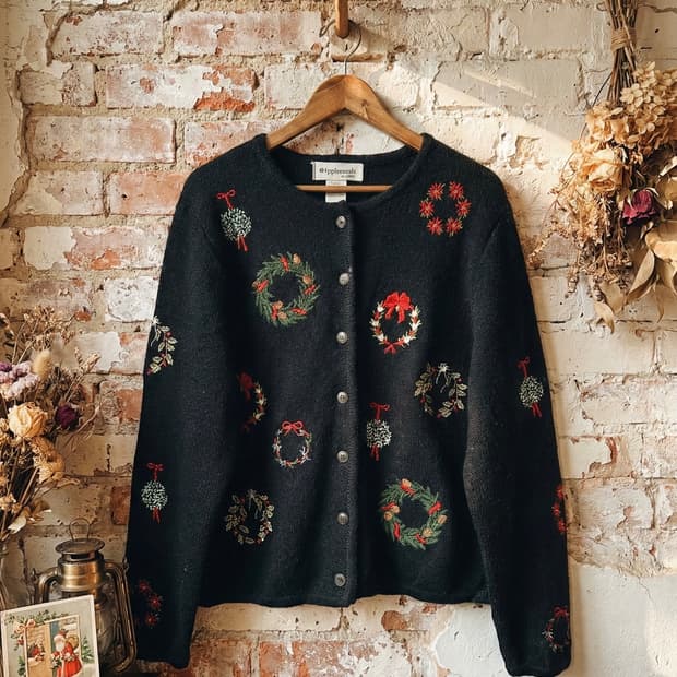 Appleseed's 크리스마스 리본 가디건