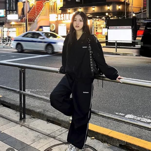 카키포인트 바람막이 트랙세트 셋업