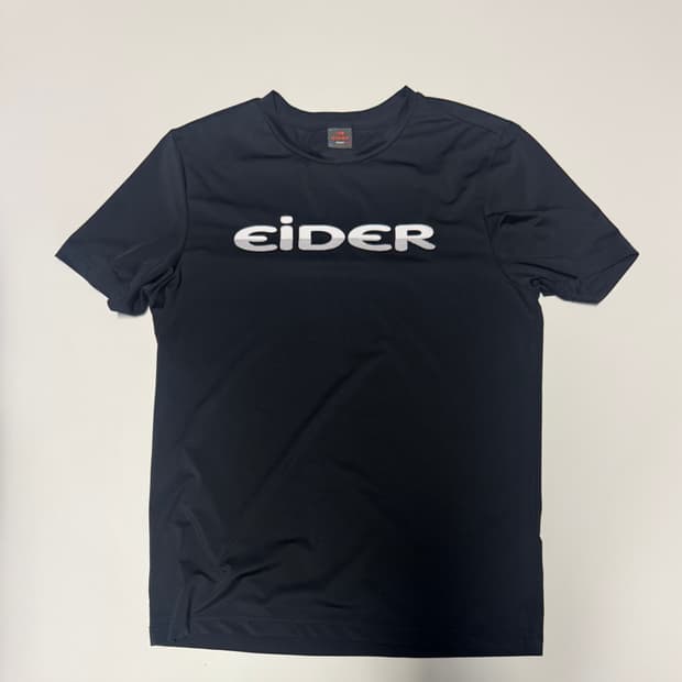 아이더 Eider 빅 로고 기능성 반팔 티셔츠 M 블랙