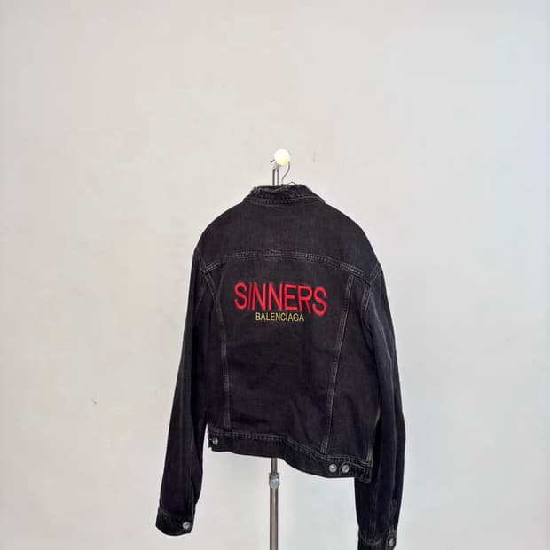 발렌시아가 18ss 시너스 데님자켓