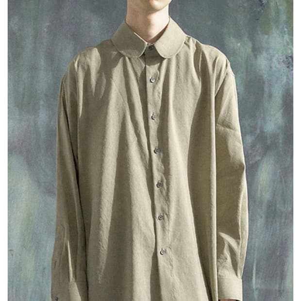 (1) 우석 라운드 칼라 셔츠 Light Green
