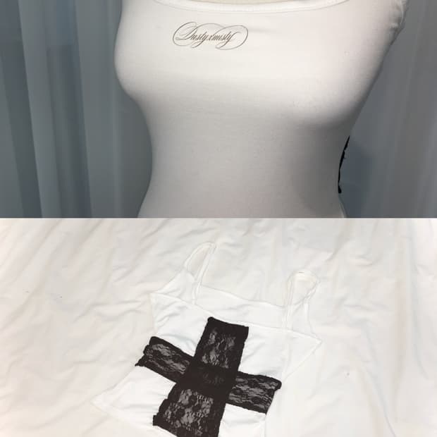 Lace-Trim White Camisole