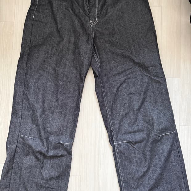 [2] aakam Snake Printed Denim Pants (Bla