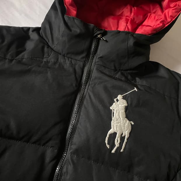 폴로 랄프로렌 빅포니 패딩 후디 블랙 점퍼