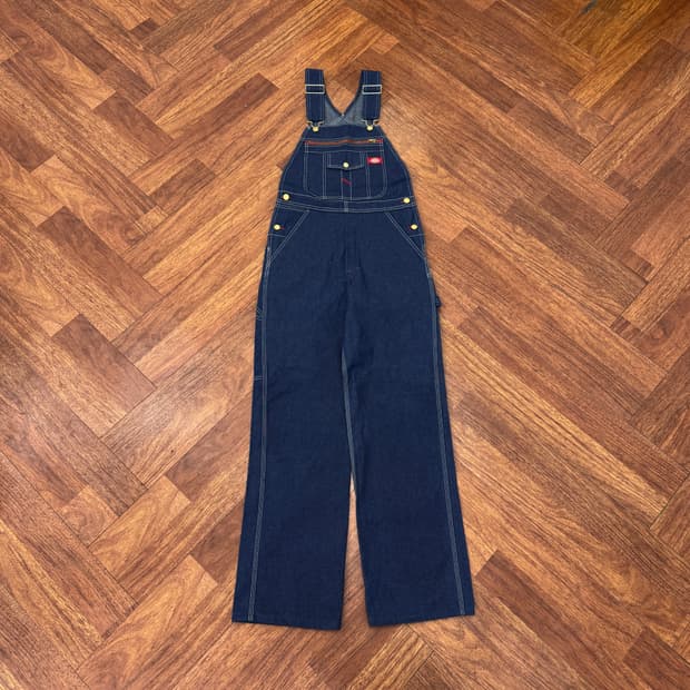 (새상품) 디키즈 28 X 32 데님 오버롤 멜빵