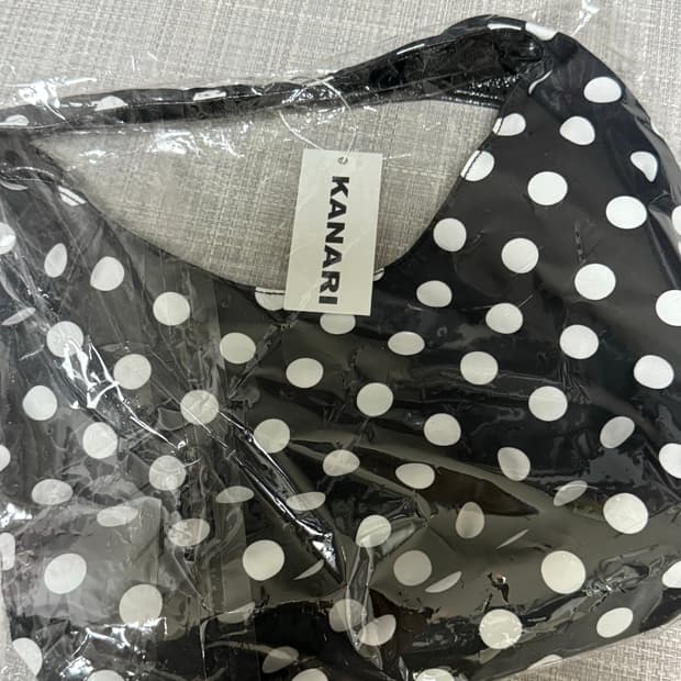 카나리 MINI TWO WAY BAG -DOT&GLOSSY BLACK