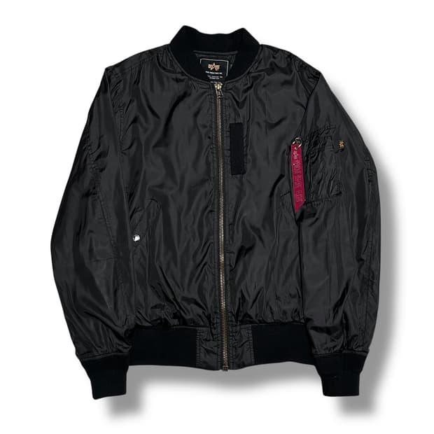 Alpha Industries L-2B 블랙 항공 점퍼 자켓