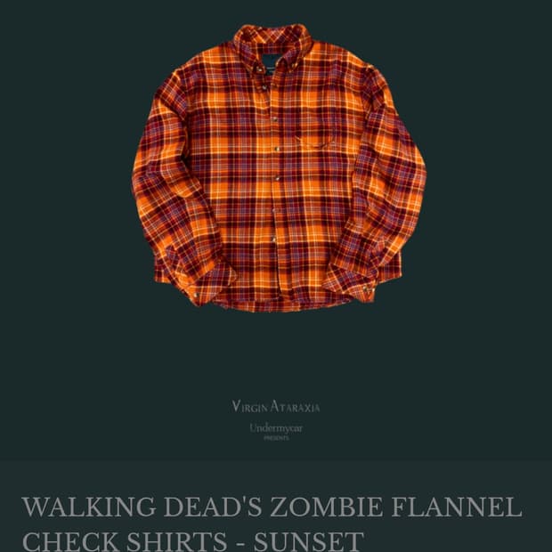 언더마이카 워킹데드 좀비 플란넬 체크 셔츠 1
