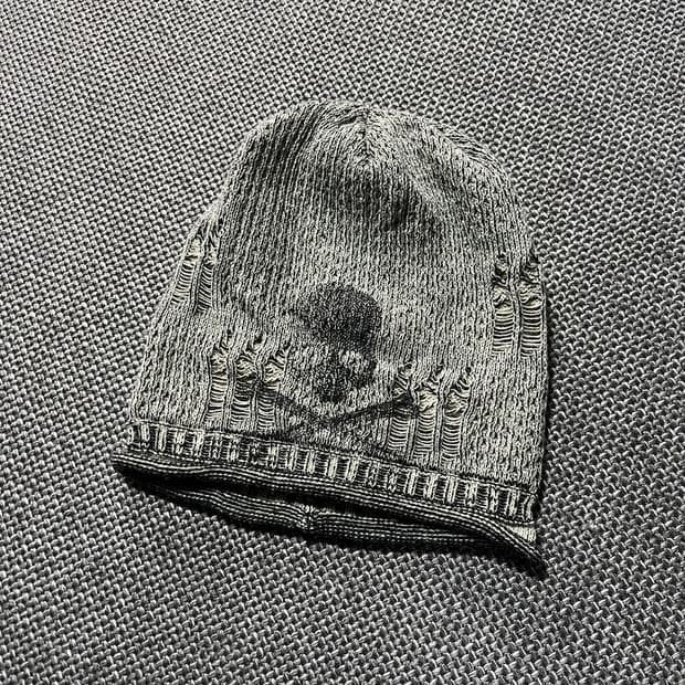 스컬 비니 미사용 워시드 