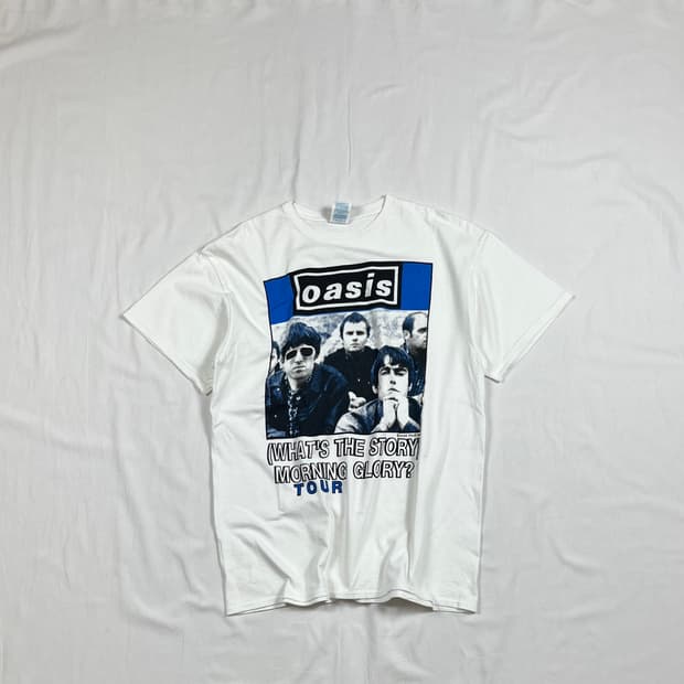 00‘s 오아시스 oasis 밴드 프린트 반팔티