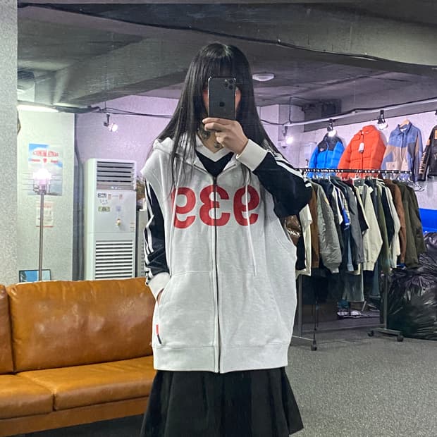 아카이브볼드X가터갤러리 939 라이트그레이 후드집업 베스트 B4212