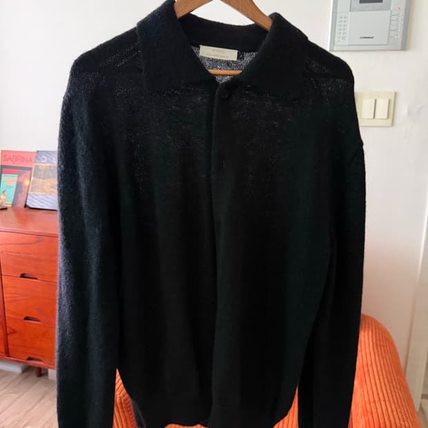 아모멘토 24FW MOHAIR COLLAR KNIT CARDIGAN
