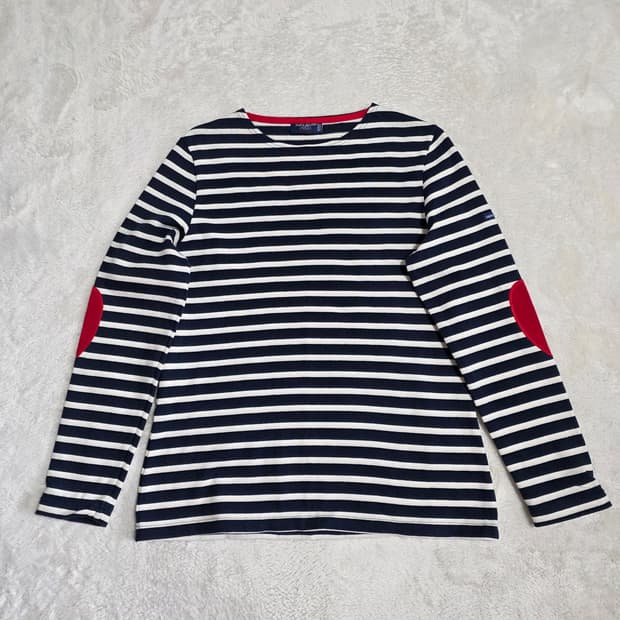 (SM)여성 세인트제임스 보자니 하트 엘보패치 티셔츠