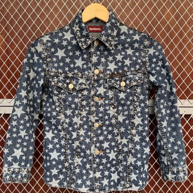 히스테릭 글래머 별패턴 데님 셔츠