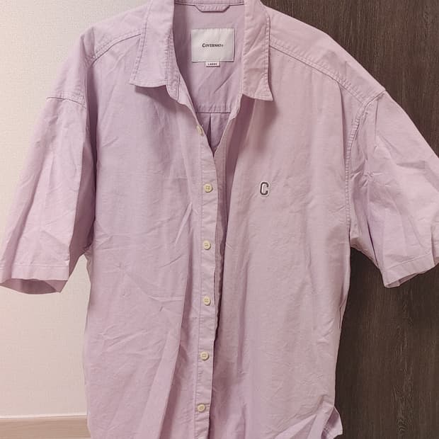 커버낫 C 로고 반팔 셔츠 라벤더 L
