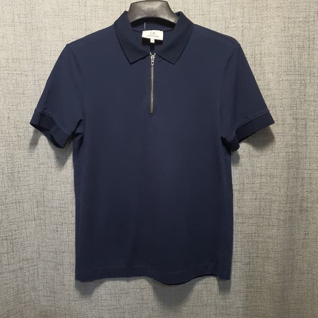 캘빈클라인 네이비 반집업 반팔 폴로티 