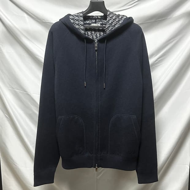 [2XL/새상품] 24FW 디올 오블리크 캐시미어 후드집업