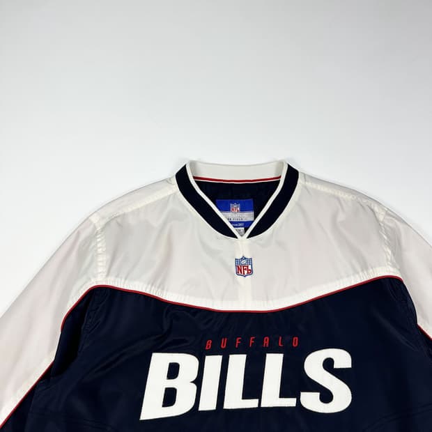 리복 x nfl 버팔로빌스 네이비 바람막이 웜업 (L)