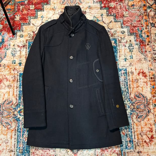 [M] 00s 지스타 로우 견장 울 코트