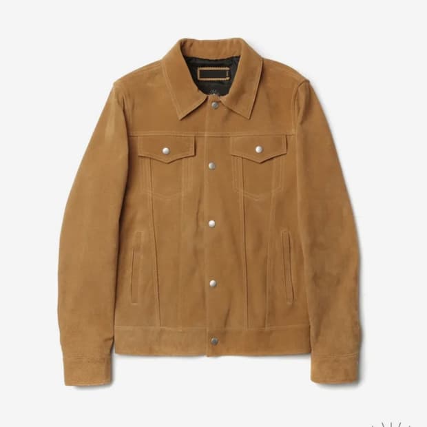 그랜드 비전 리얼 레더 스웨이드 트러커 자켓(L)