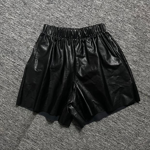 빈티지 비건레더 벌룬핏 7부 팬츠o 1857
