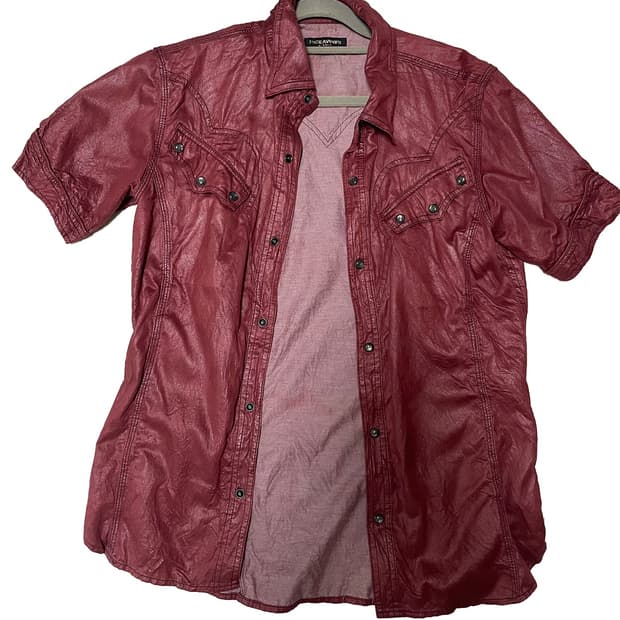 y2k punk red half shirts