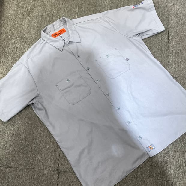 (2XL) Dickies 디키즈 반팔 워크 셔츠 그레이