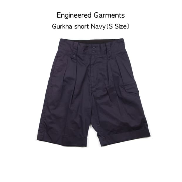 ENGINEERED GARMENTS 구루카 쇼츠 네이비 하이 코튼 트윌