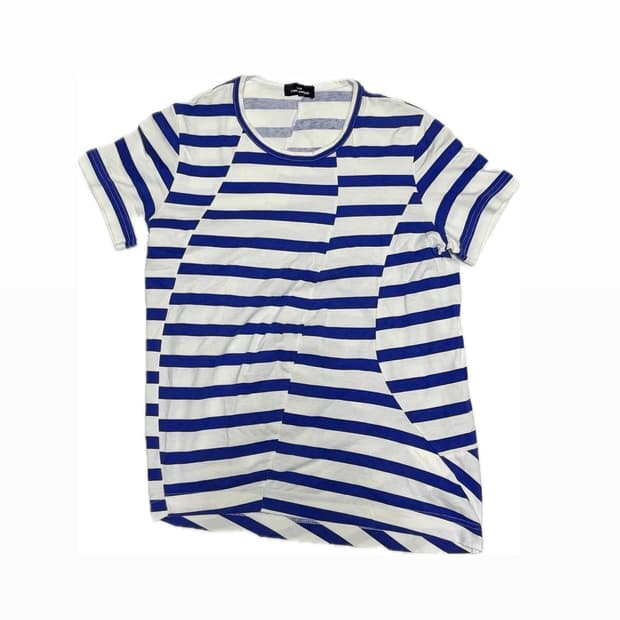 S)tricot Comme des Garçons 비대칭 스트라이프 반팔