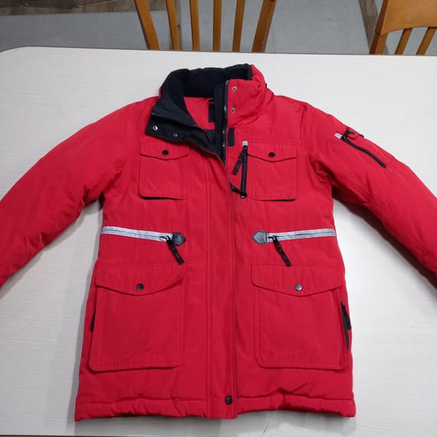 M90 EVISU 덕다운 하프패딩 레드 M-988