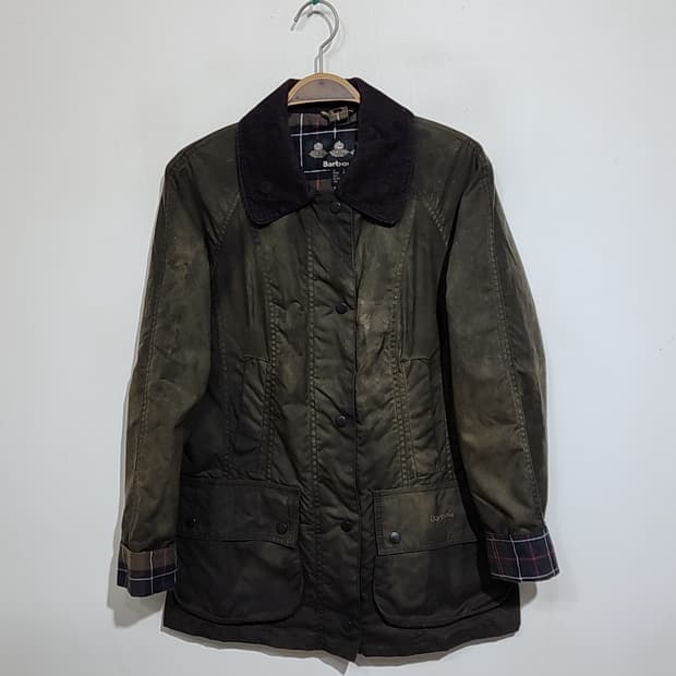 (S) 바버 왁스자켓 클래식비드넬 왁싱점퍼 매장판 코듀로이 카라넥 
