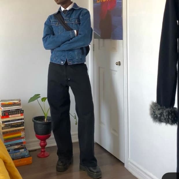 (L) 드리스반노튼 21fw 크롭 데님자켓