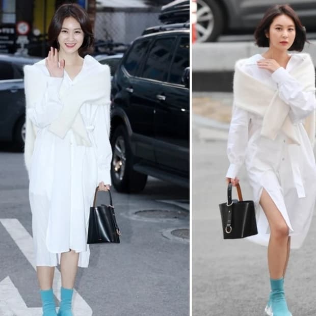 (새상품 ) 스판 벨트 셔츠롱원피스( 임산부가능)