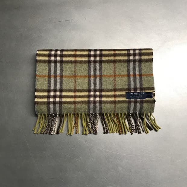 버버리 정품 캐시미어 머플러 그린