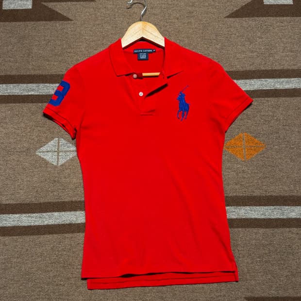 폴로랄프로렌 여성 빅포니 반팔 카라티 M 스키니폴로