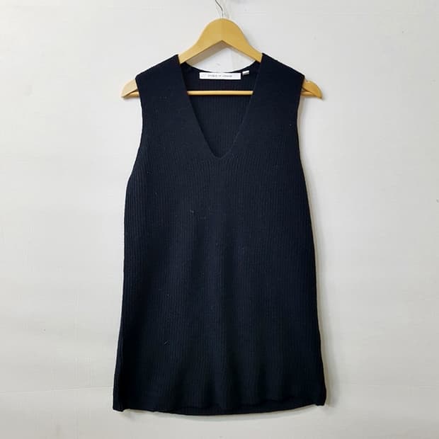 LEMAIRE 르메르 유니클로 모 100% 니트 조끼 네이비